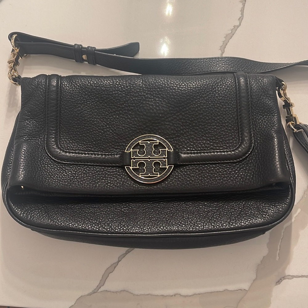 Tory Burch Black and Gold Crossbody